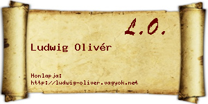 Ludwig Olivér névjegykártya
