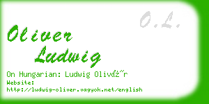 oliver ludwig business card